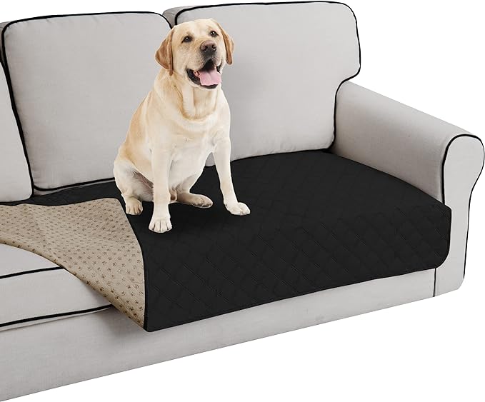 Easy-Going 100% Waterproof Dog Bed Cover, Non-Slip Pet Blanket for Furniture, Washable Couch Cover, Repleasement Sofa Cover (40X50 in,Black)
