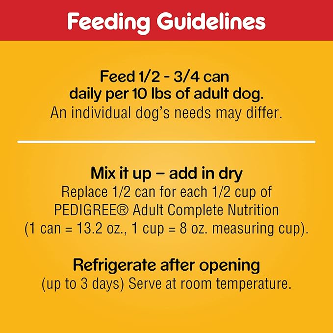 PEDIGREE CHOICE CUTS IN GRAVY Adult Canned Soft Wet Dog Food with Beef, 13.2 oz. Cans (Pack of 12)