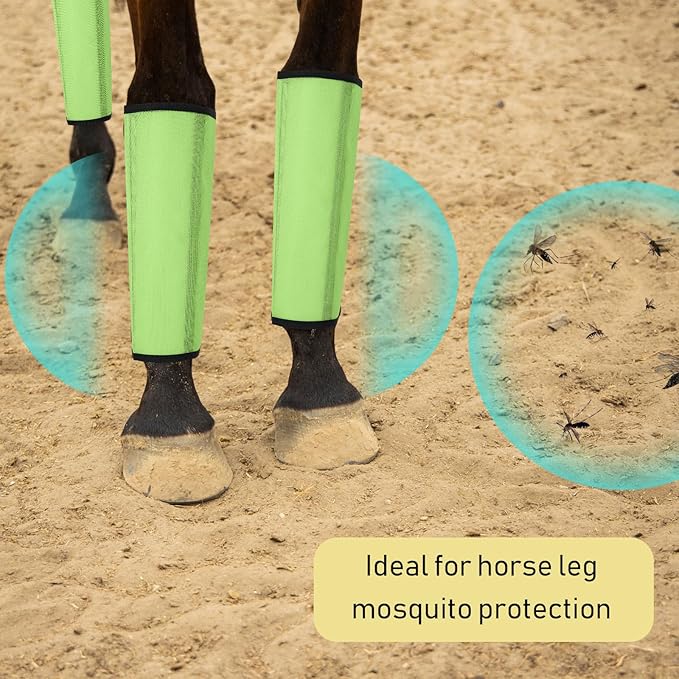 Jexine Set of 8 Mesh Fly Boots for Horse Loose Breathable Mesh Horse Boots Protective Horse Leg Wraps Horse Leggings for Preventing Flies and Mosquitoes Bites