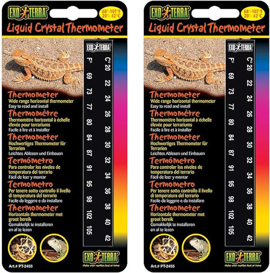 Exo Terra 2 Pack of Liquid Crystal Terrarium Thermometers