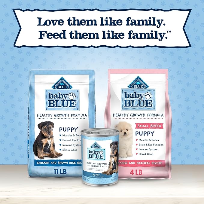 Blue Buffalo Baby BLUE Natural Puppy Wet Dog Food, Healthy Growth Formula with DHA, Chicken and Vegetable Recipe, 12.5-oz. Cans (12 Count)