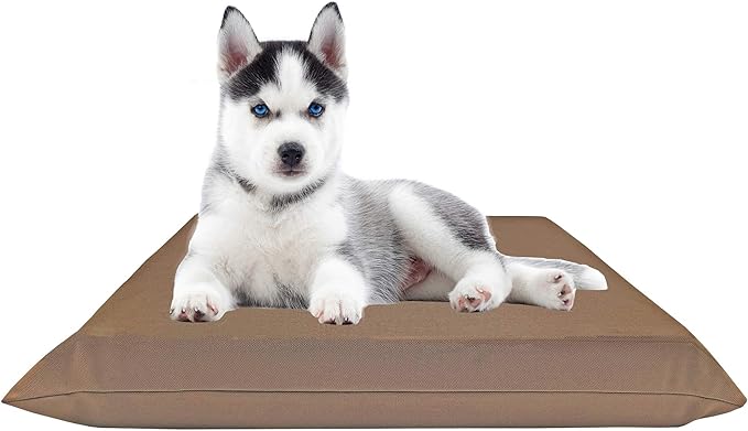 Waterproof Soft and Durable Brown Elastic Machine-Washable Medium Size Dog Bed Cover (36"x29")