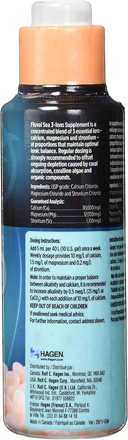 Fluval 3 Ions Fluval Sea Trace for Aquarium, 8-Ounce