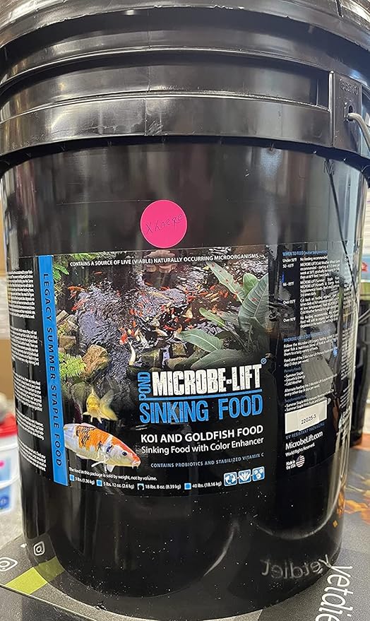 MICROBE-LIFT MLLSPXL Sinking Fish Food Pellets for Ponds, Water Gardens, and Fountains, for Live Goldfish and Koi, 18.5 Pounds