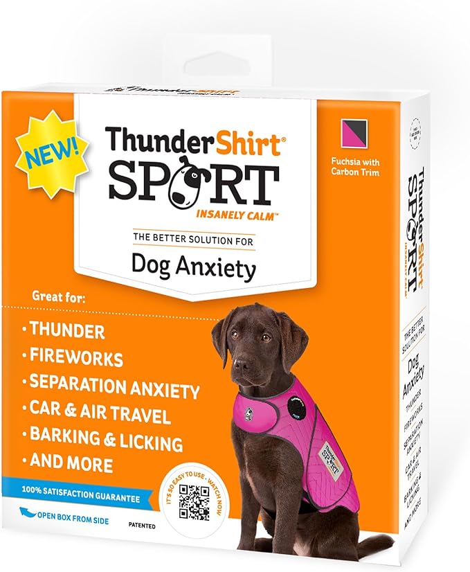 ThunderShirt for Dogs, X Small, Fuchsia Sport - Dog Anxiety Relief Calming Vest