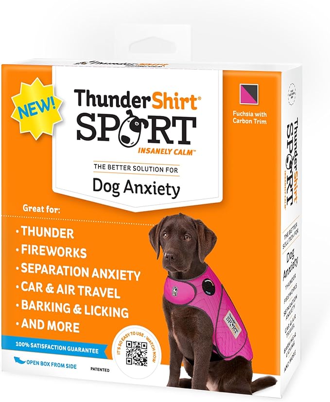 ThunderShirt for Dogs, Small, Fuchsia Sport - Dog Anxiety Relief Calming Vest