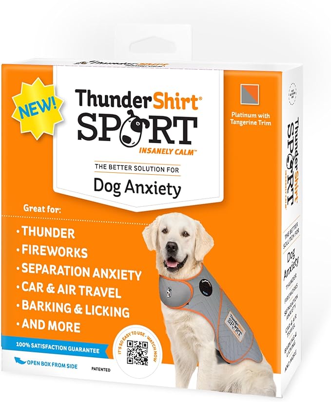 ThunderShirt for Dogs, Small, Platinum Sport - Dog Anxiety Relief Calming Vest