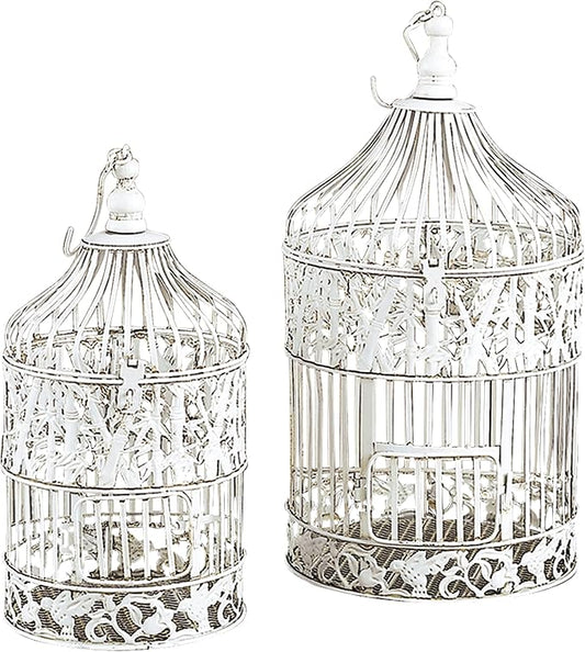 Deco 79 82677 Birdcage, 15", 18"H, White