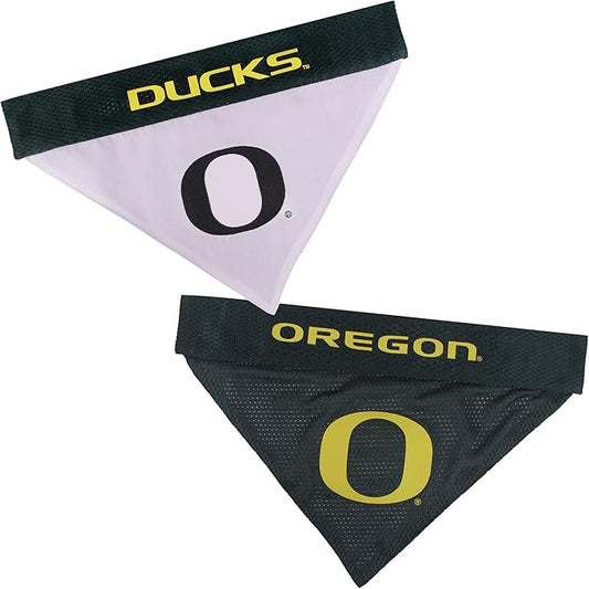 Pets First Collegiate Pet Accessories, Reversible Bandana, Oregon Ducks, Small/Medium
