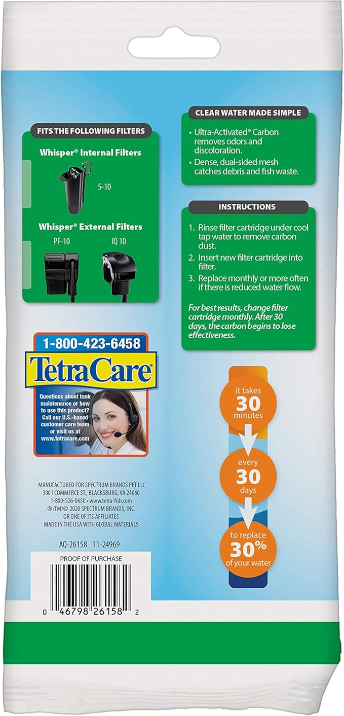 Tetra Whisper Bio-Bag Filter Cartridges For Aquariums - Ready To Use Medium