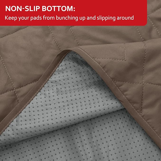 Waterproof Blanket Dog Bed Cover with Non-Skid Bottom, Couch Cover for Dogs, Mattress Protector Furniture Protector, Bed Couch Sofa(86" X 82"), Chocolate