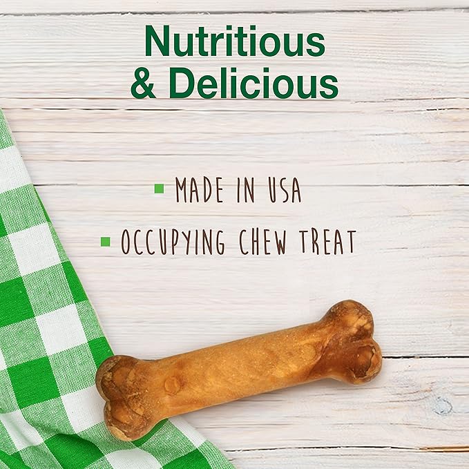 Nylabone Healthy Edibles Natural Puppy Chews Long Lasting Turkey & Sweet Potato Flavor Treats for Dogs, Small/Regular (3 Count)