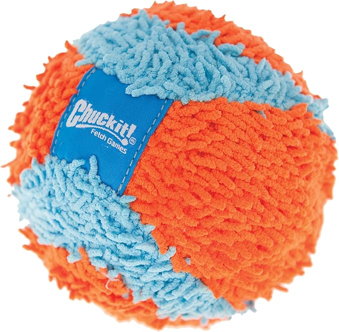 Chuckit! Flying Squirrel Fetch Dog Toy, Size Medium (9.5" Diameter), Orange & Blue, for Medium Dog Breeds & Indoor Fetch Ball Dog Toy (4.75 Inch), Orange and Blue