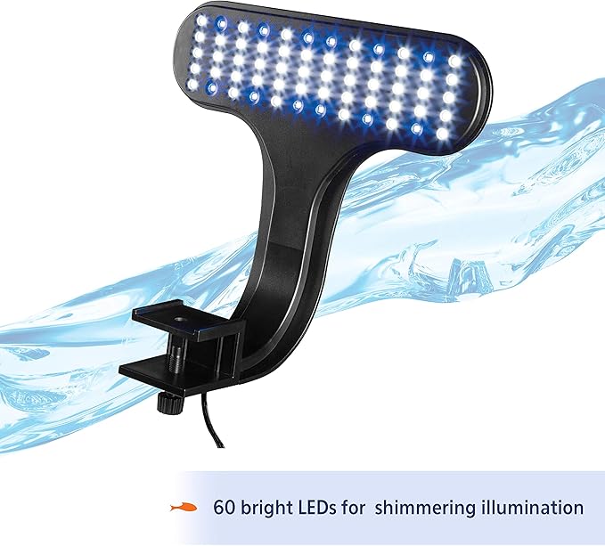 Aqueon Clip-On LED Aquarium Fish Tank Light for Planted Growing Plants for Up To 20 Gallon Aquariums
