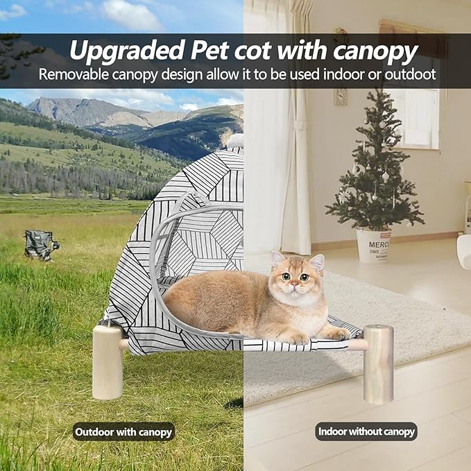 Cat House,Cat and Dog Waterproof Tent House,Breathable Washable Indoor/Outdoor Pet Tent,Suitable for Kitty,Puppy,Bunny and Small Animal(White diamond)