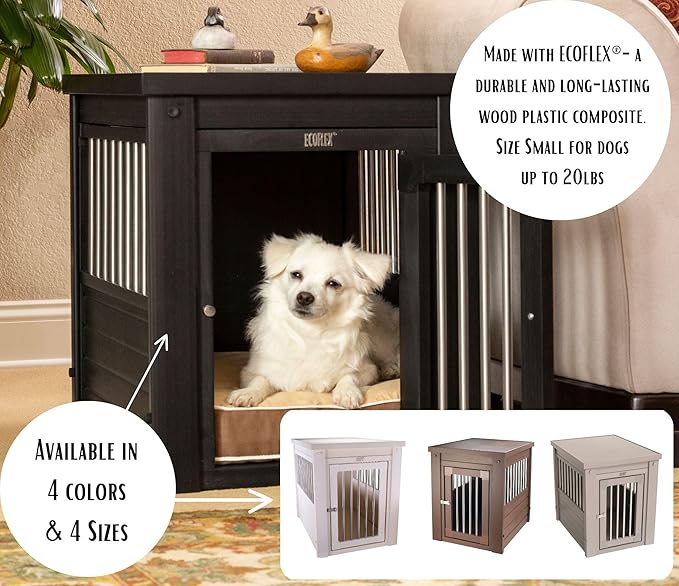 New Age Pet ecoFLEX Pet Crate/End Table, Small, Grey