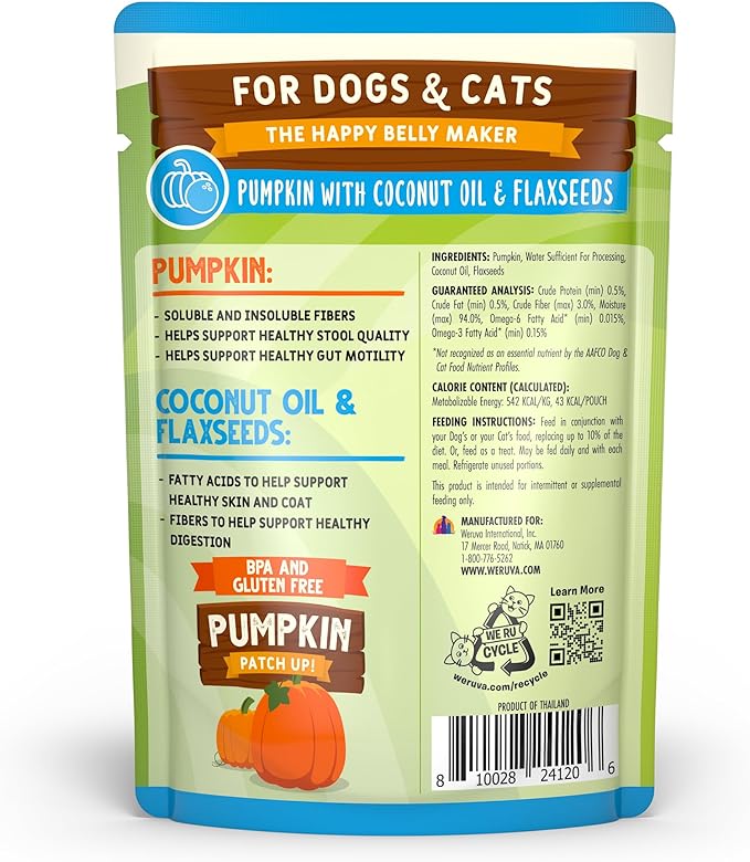 Weruva Pumpkin Patch Up! Pumpkin Pouches for Dogs & Cats