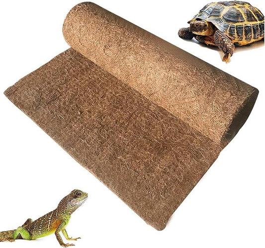 Hamiledyi 35.4×15.7" Reptile Carpet Coconut Fiber Substrate,Lizard Cage Mat,Coco Fiber Liner,Snake Bedding,Natual Coconut Fiber Carpet for Bearded Dragon,Turtles,Iguana,Tortoises