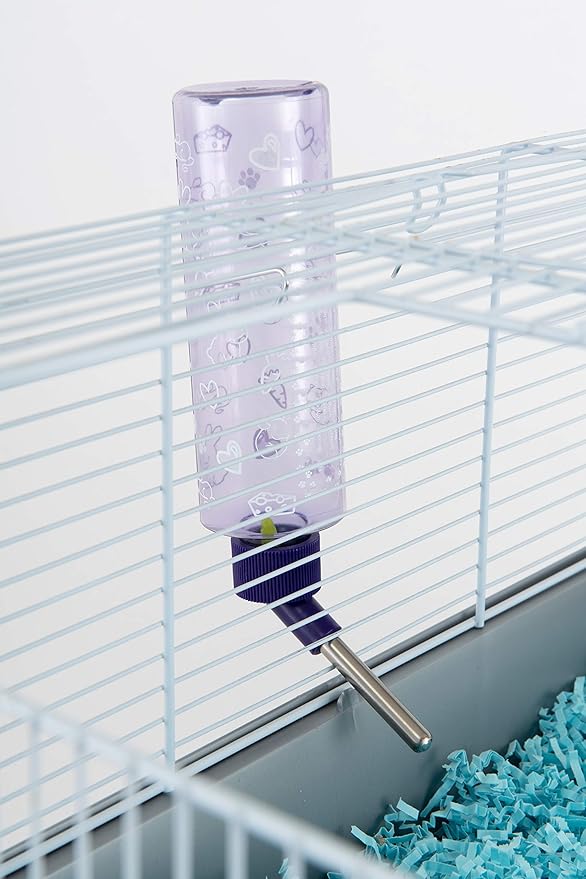 Lixit Standard Cage Water Bottles for Rabbits, Ferrets, Guinea Pigs, Hamsters, Rats, Mice and other Small Animal's (8 Ounce, Purple)