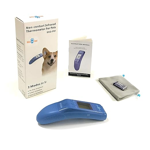 Non-Contact Pet Thermometer for Dogs, Classic, Fast Clinical, 3 Modes (body, object surface, room), Body Modes Accurately Measure Pet Ear Temperature, Muteable C/F Switchable