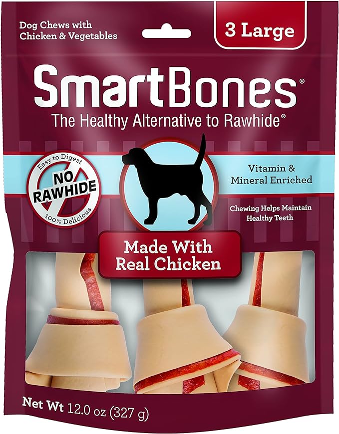 SmartBones Large Chews, Treat Your Dog to a Rawhide-Free Chew Made with Real Meat and Vegetables