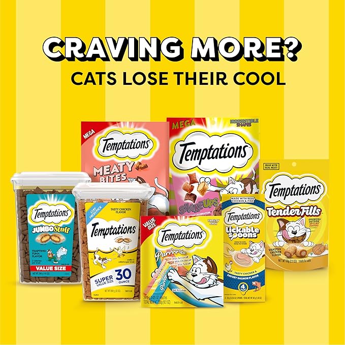 emptations Creamy Puree Squeezable Lickable Wet Cat Treats with Chicken, 0.42 oz. Tubes, 4 Count (Pack of 11) - Total 44 Count