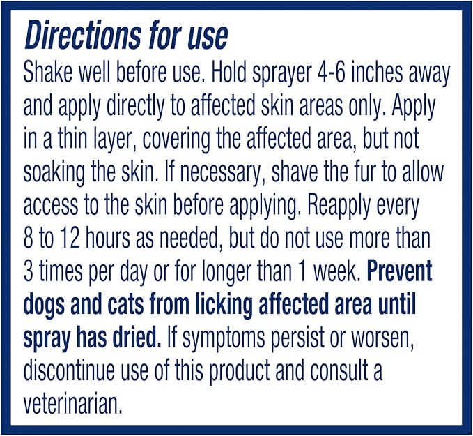 PRO·SENSE ProSense Itch Solutions Hydrocortisone Spray 4 Ounces, for Dogs and Cats (Pack of 2)