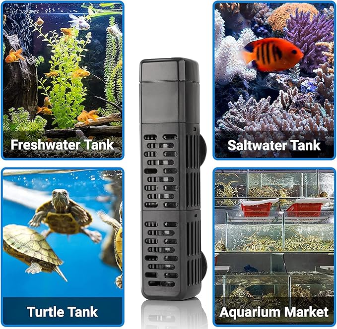 HiTauing Aquarium Heater, 50W/100W/200W/300W/500W Submersible Fish Tank Heater with Over-Temperature Protection and Automatic Power-Off When Leaving Water for Saltwater and Freshwater