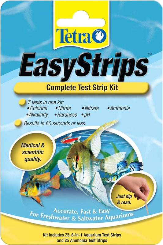 Tetra EasyStrips Complete Kit 25, 6 in1 Testing Strips and 25 Ammonia Testing Strips