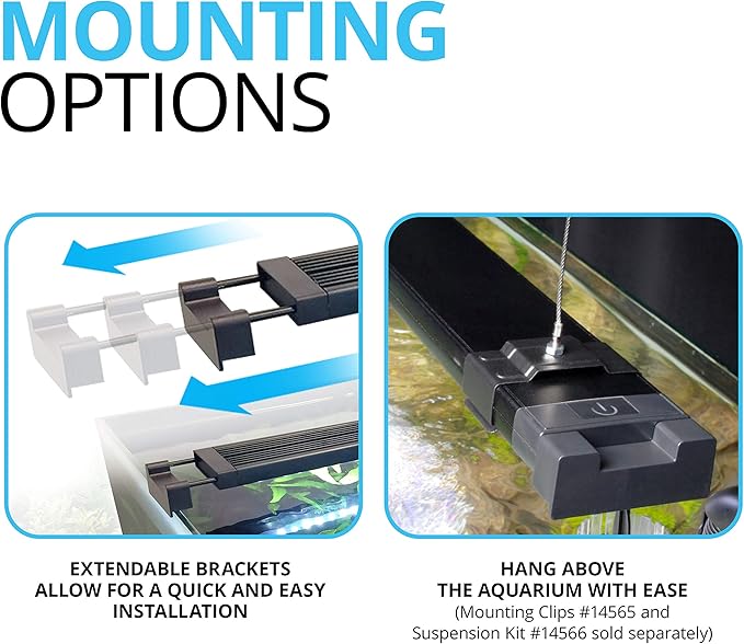 Fluval Aquasky 2.0 LED Aquarium Lighting, 18 Watts, 24-36 Inches