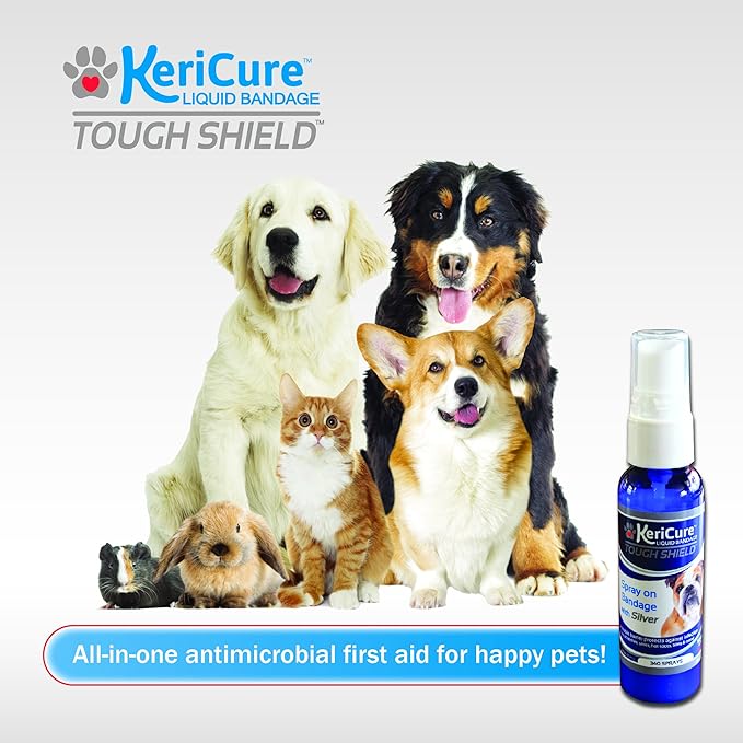 Tough Shield Liquid Bandage, 2oz spray on liquid bandage for pets, dogs, cats and small animal skin and wound care, Woman Owned Small Business, Made in The USA