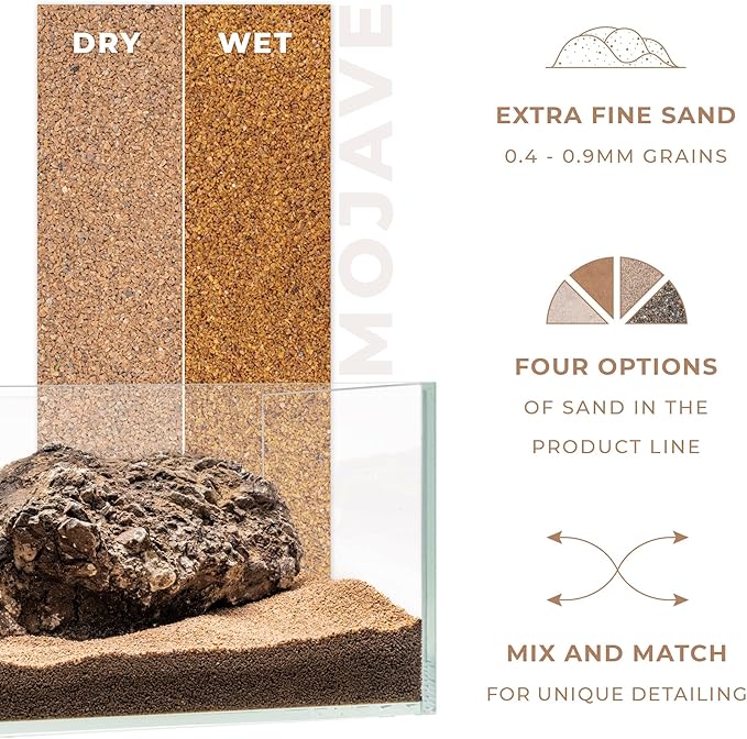 Ultum Nature Systems Controsand Mojave Aquarium Sand (3L) - Aquarium Sand for Freshwater Tank - Substrate for Live Freshwater Shrimp - Substrate for Planted Aquarium - Versatile Aquarium Substrate