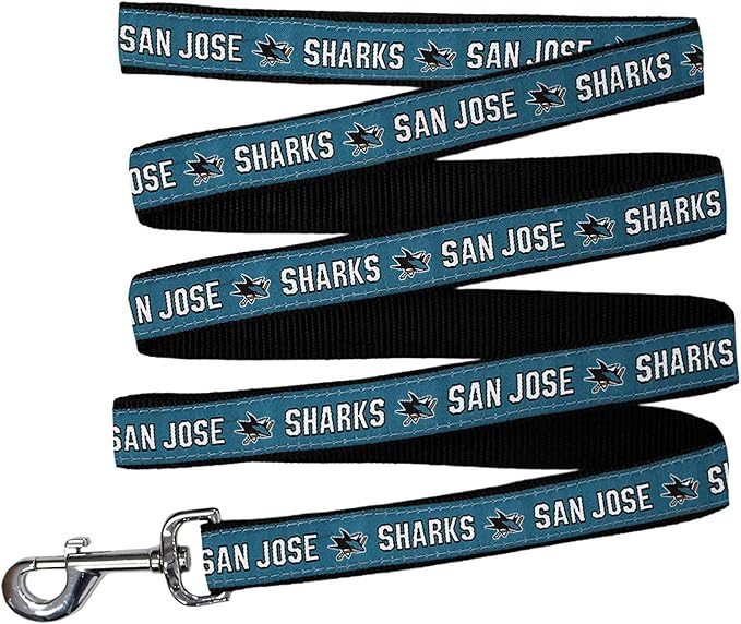 Pets First NHL SAN Jose Sharks Leash for Dogs & Cats, Medium. - Walk Cute & Stylish! The Ultimate Hockey Fan Leash!, 4 ft Long x 0.62 in Width, SJS-3031-MD