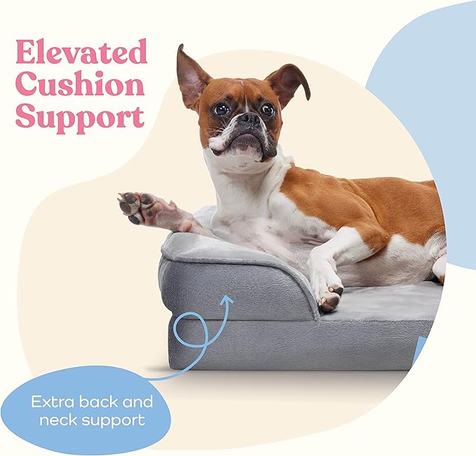 Orthopedic Sofa Dog Bed - Ultra Comfortable Dog Beds for X-Large Dogs - Breathable & Waterproof Pet Bed- Egg Foam Sofa Bed with Extra Head and Neck Support - Removable Washable Cover & Nonslip Bottom.