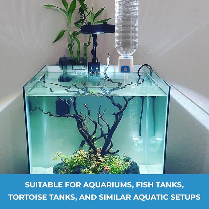 Auto Top Off Water Filler - Aquarium Mini ATO System, Water Filler & Level Controller with Float Valve - Easy to Install, Durable & No Wiring Needed - Perfect for Fish Tank & Turtle Tank