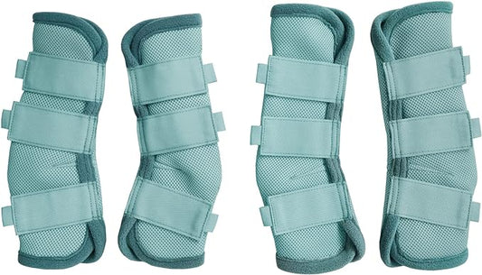 Horse Fly Boots - Fly Horse Boots Perfect for Equine Leg Wraps and Maximum Horse Fly Protection Set of 4 (Blue, Full)