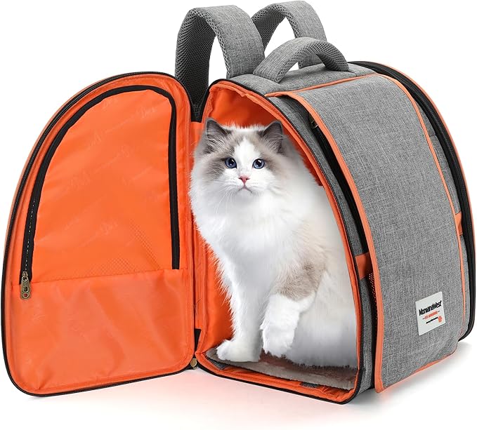 Montana West Cat Carrier Backpack for Small Medium Dog & Puppies with Blackout Curtains for Outdoor Adventures Travel Bag