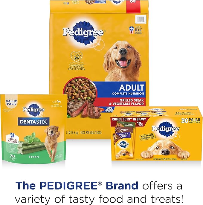 Pedigree DENTASTIX Small/Medium Dog Dental Treats Original Flavor Dental Bones, 55.72 oz. Multipack (100 Treats)