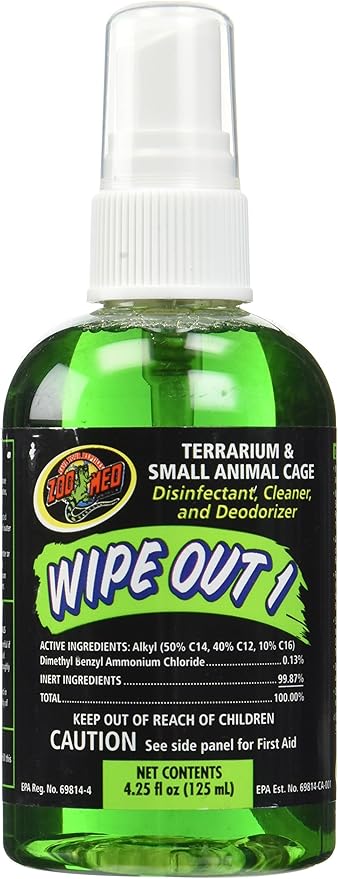 Zoo Med Laboratories SZMWO14 Wipe Out 1 Terrarium Cleaner, 4.25-Ounce