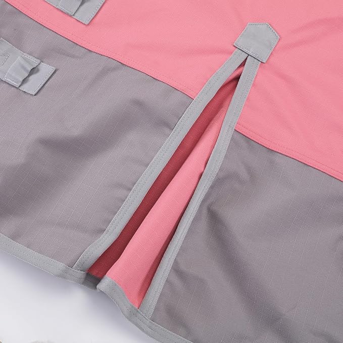 1200 Denier Rip-Stop Turnout Rain Sheet Lightweight Waterproof Breathable Horse Blanket (No Fill) Pinkgrey 78"