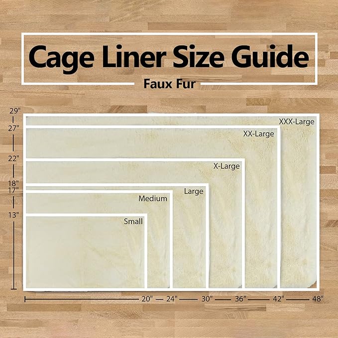 Bone Dry Faux Fur Pet Cage Liner, XXX-Large - 29 x 48", White