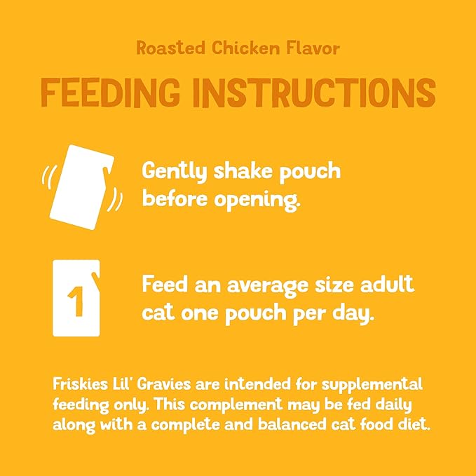 Purina Friskies Lil' Gravies Roasted Chicken Flavor Cat Food Lickable Cat Treats - (Pack of 16) 1.55 oz. Pouches