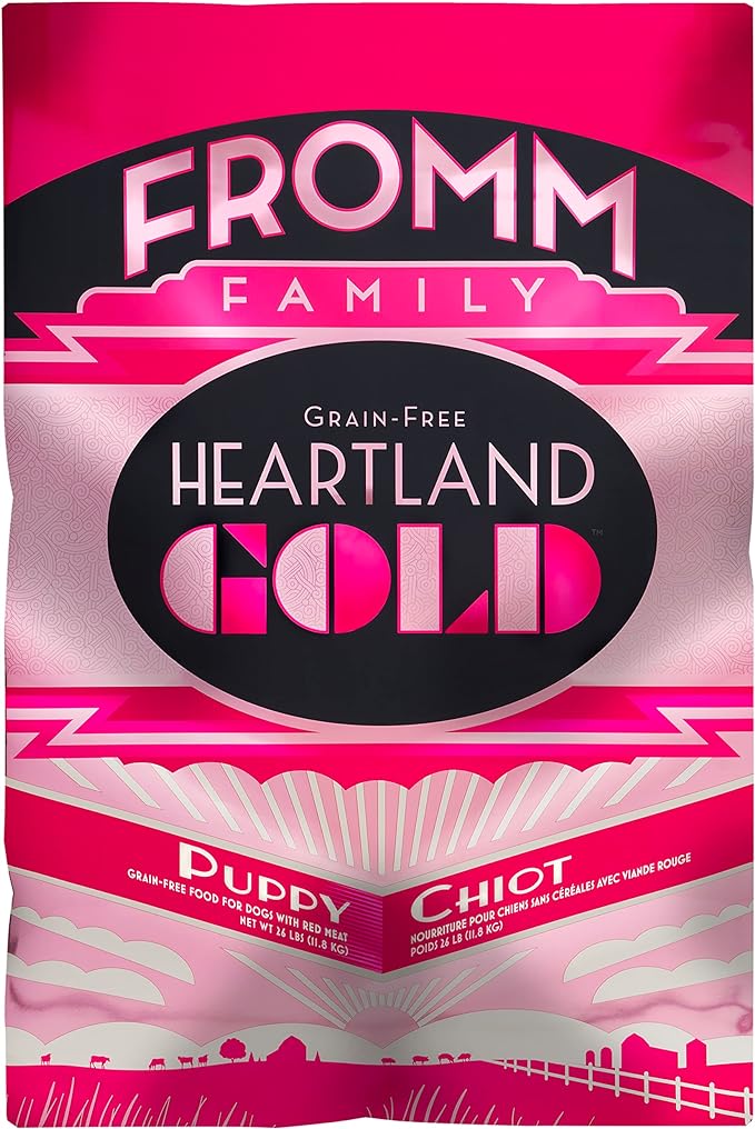 Fromm Heartland Gold Puppy Premium Dry Dog Food - Dry Puppy Food for Medium & Small Breeds - Beef Recipe - 26 lb