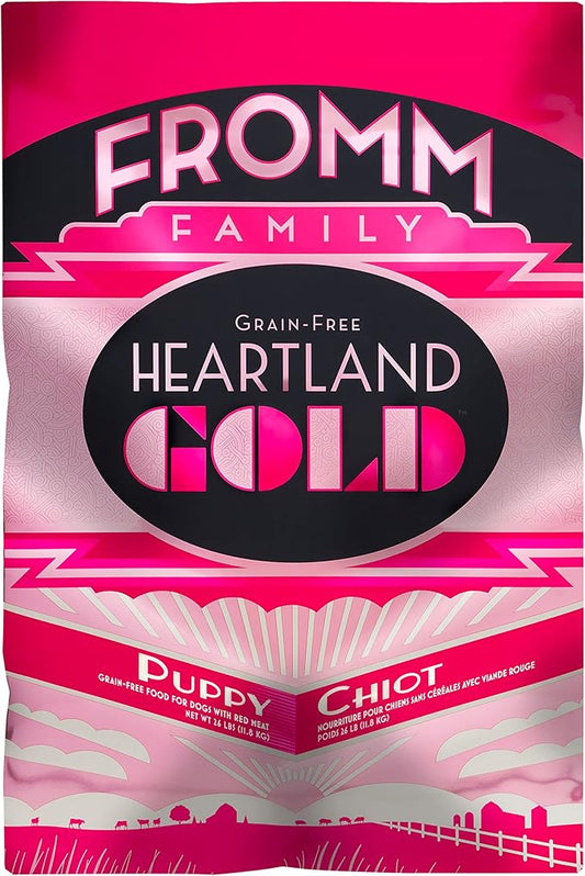 Fromm Heartland Gold Puppy Premium Dry Dog Food - Dry Puppy Food for Medium & Small Breeds - Beef Recipe - 26 lb