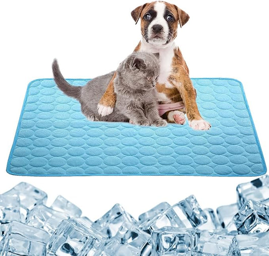 dgdgbaby Dog Cooling Mat Large Cooling Pad Summer Pet Bed for Dogs Cats Kennel Pad Breathable Pet Self Cooling Blanket Dog Crate Sleep Mat Machine Washable