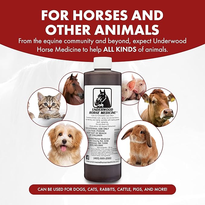 Topical Wound Spray Kit - 16oz Refill Bottle w/Baking Powder, Funnel, Spray Trigger & Shaker - Pet First Aid Kit – Equine First Aid Kit for Horses – Antiseptic Spray for Wounds – Horse First Aid Kit