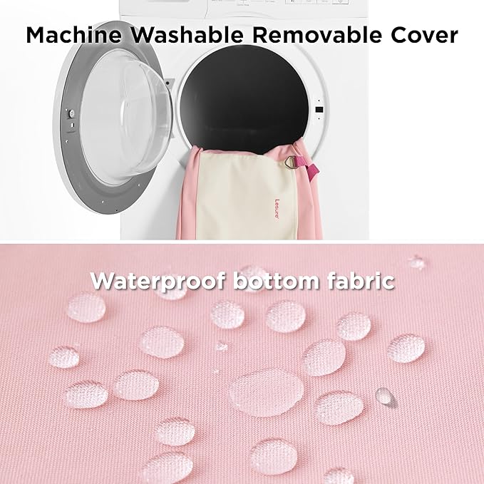 Lesure Small Dog Car Seat for Small Dogs - Waterproof Dog Booster Seat for Car with Storage Pockets and Clip-On Safety Leash and Thickened Memory Foam Filling, Pet Travel Carrier Bed Strawberry Cream