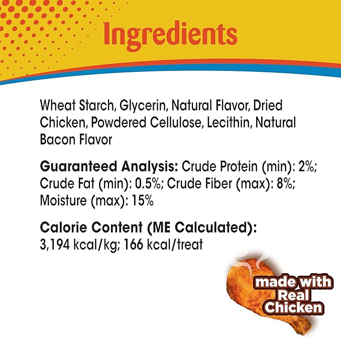 Nylabone Nubz Natural Edible Chew Treats for Dogs, Made in USA, Chicken Flavor, Large - Up to 50 lbs. (8 Count)
