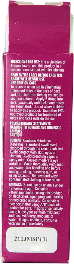 Sentry Hc Earmitefree Ear Miticide For Cats, 1 Oz