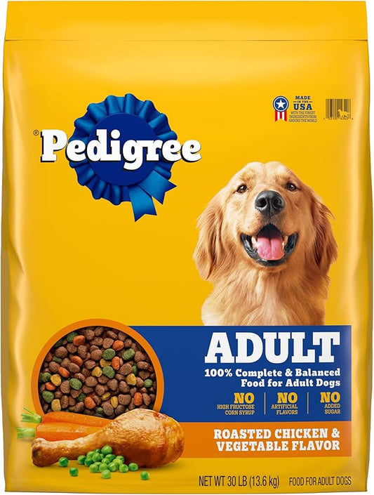 Pedigree Complete Nutrition Adult Dry Dog Food, Roasted Chicken & Vegetable Flavor, 30 lb. Bag